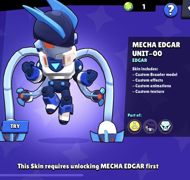 Mecha Edgar Unit-00 Evangelion skin in Brawl Stars China