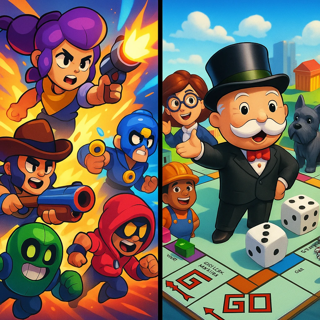 Brawl Stars vs Monopoly Go