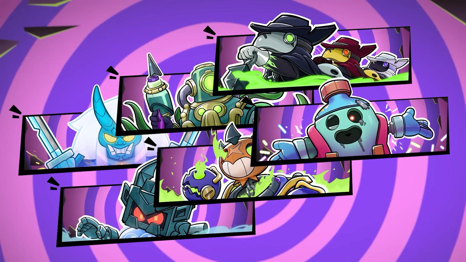 Collection of all Brawl-O-Ween Halloween skins including Plague Doctor Crow and various boss skins